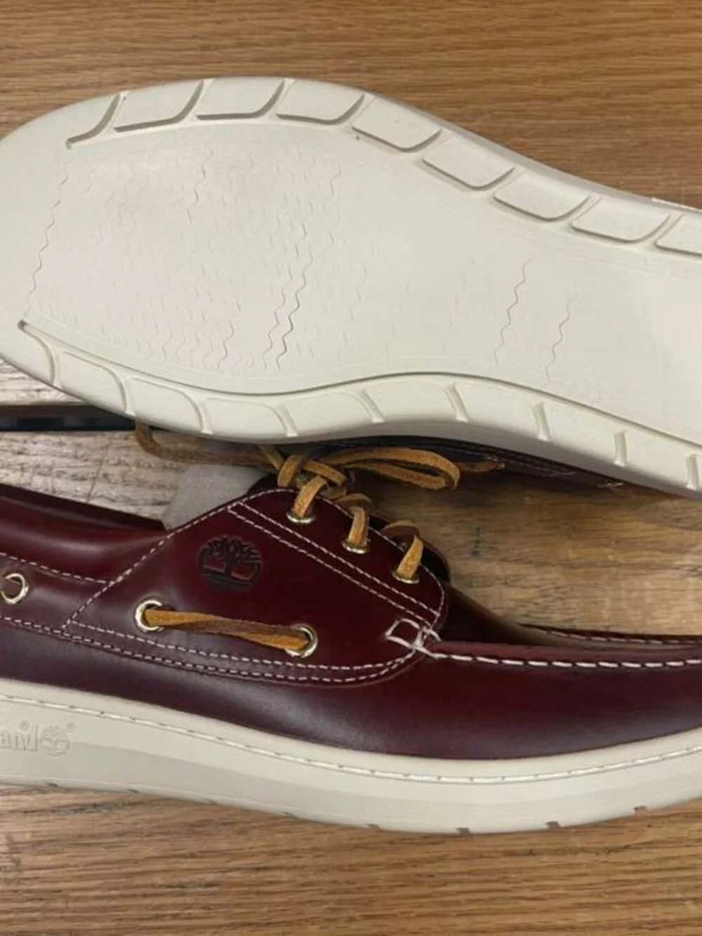 TIMBERLAND MEN'S PORTOFINO PIER BOAT SHOES BURGUNDY FULL GRAIN A6CXM-EIW